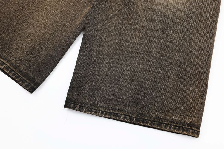 Washed Denim Shorts