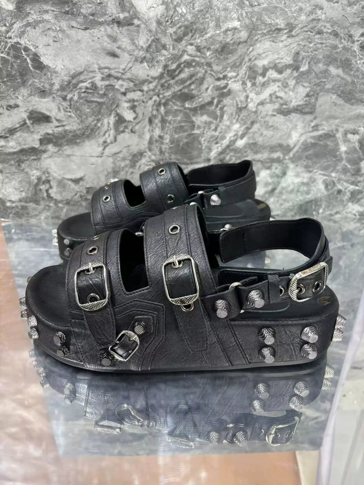 Studded Platform Sandals
