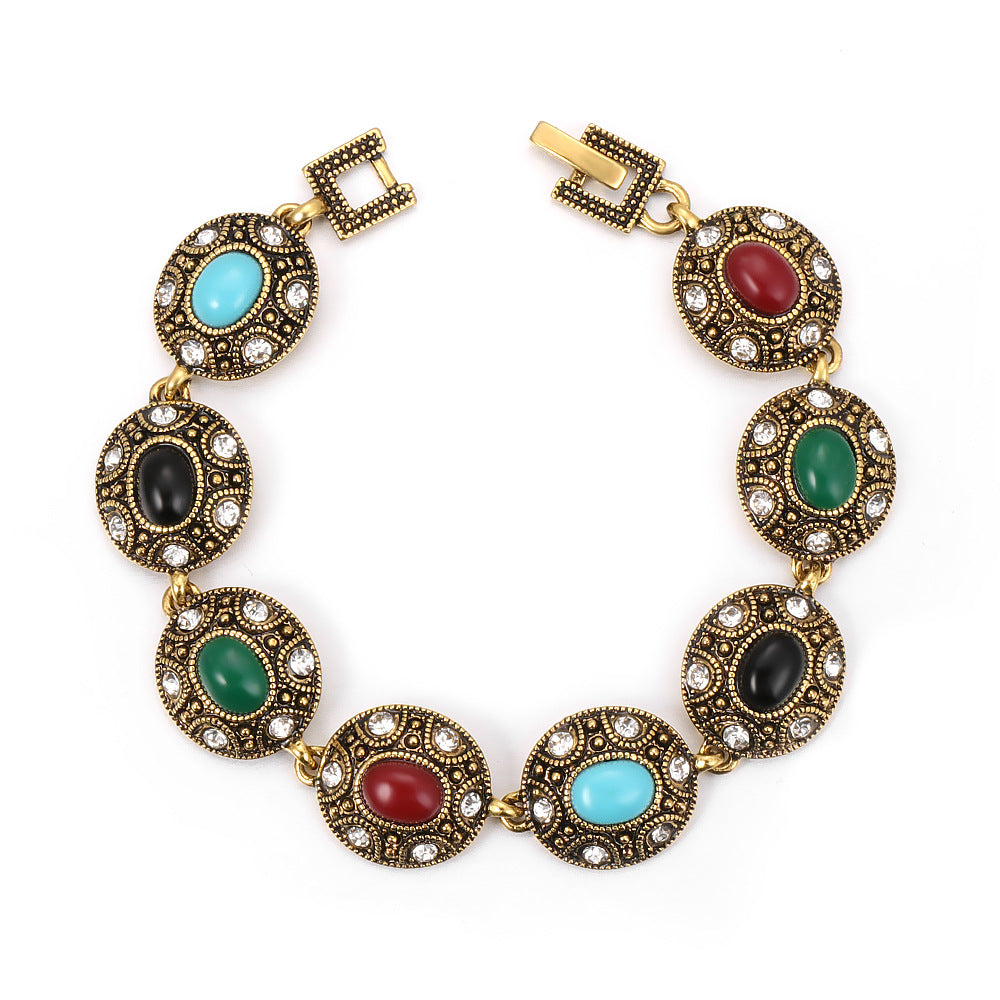 Oval Gemstone Bracelet