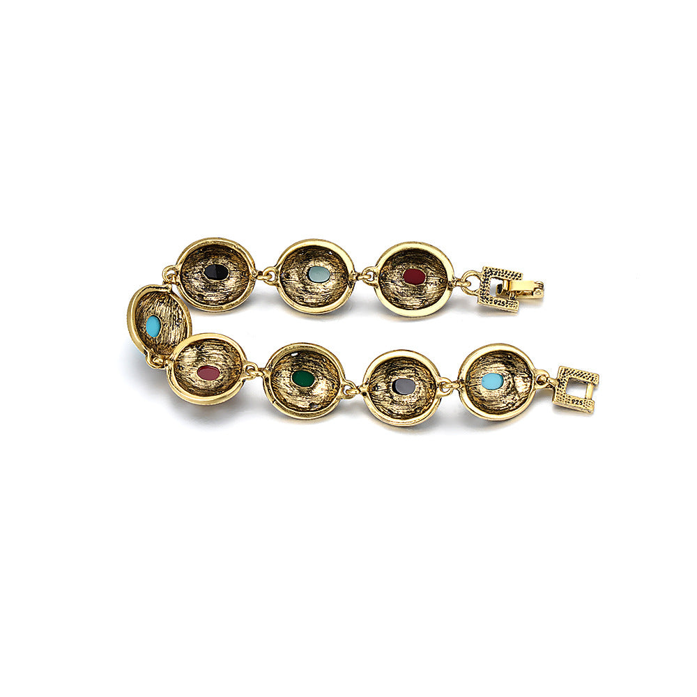 Oval Gemstone Bracelet