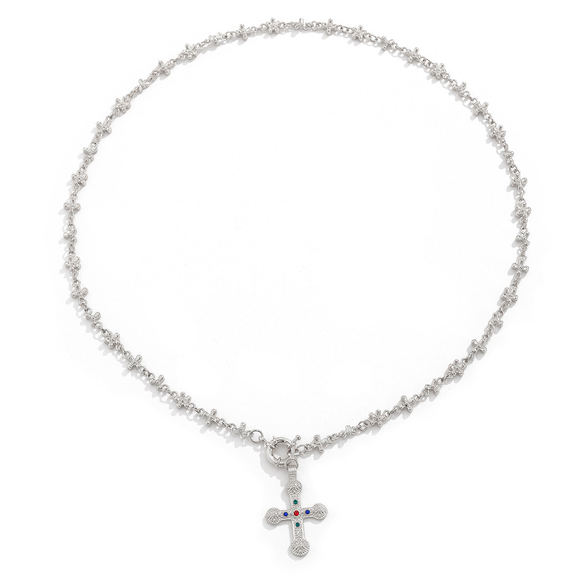 Diamond-encrusted Floral Necklace