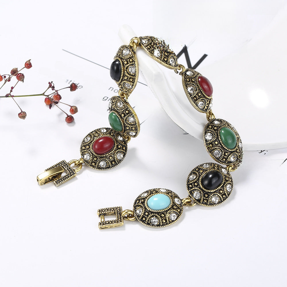 Oval Gemstone Bracelet