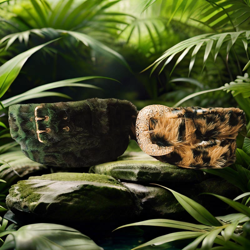 Leopard Fur Belt
