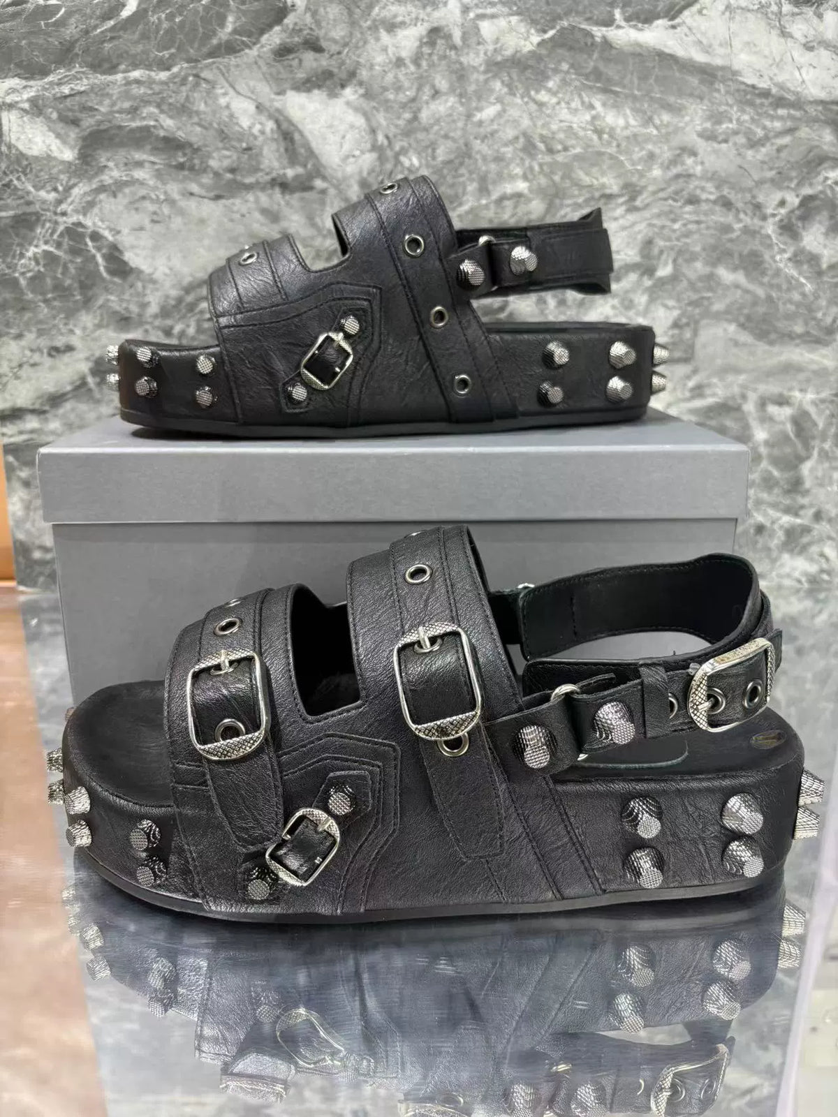 Studded Platform Sandals