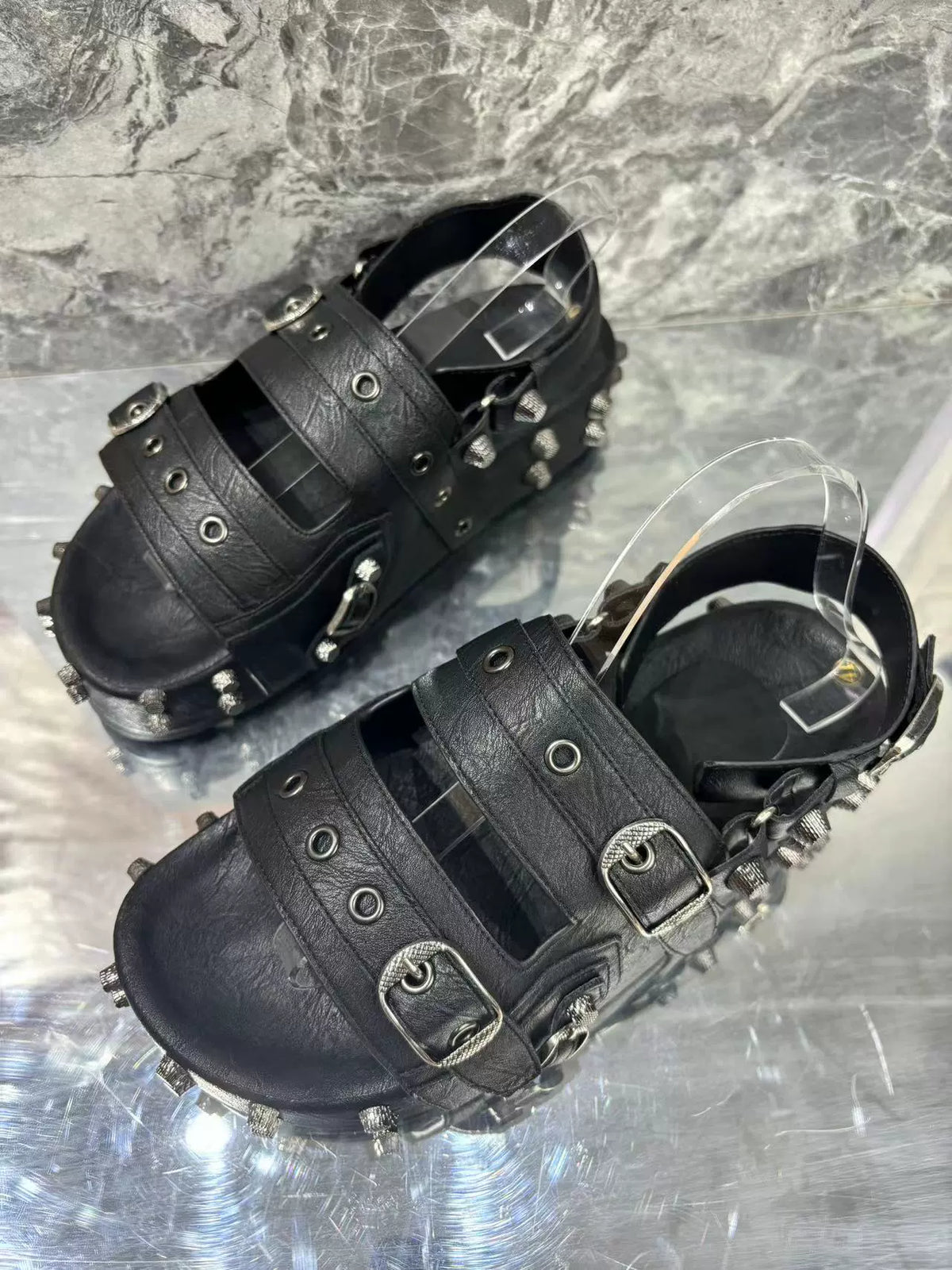 Studded Platform Sandals