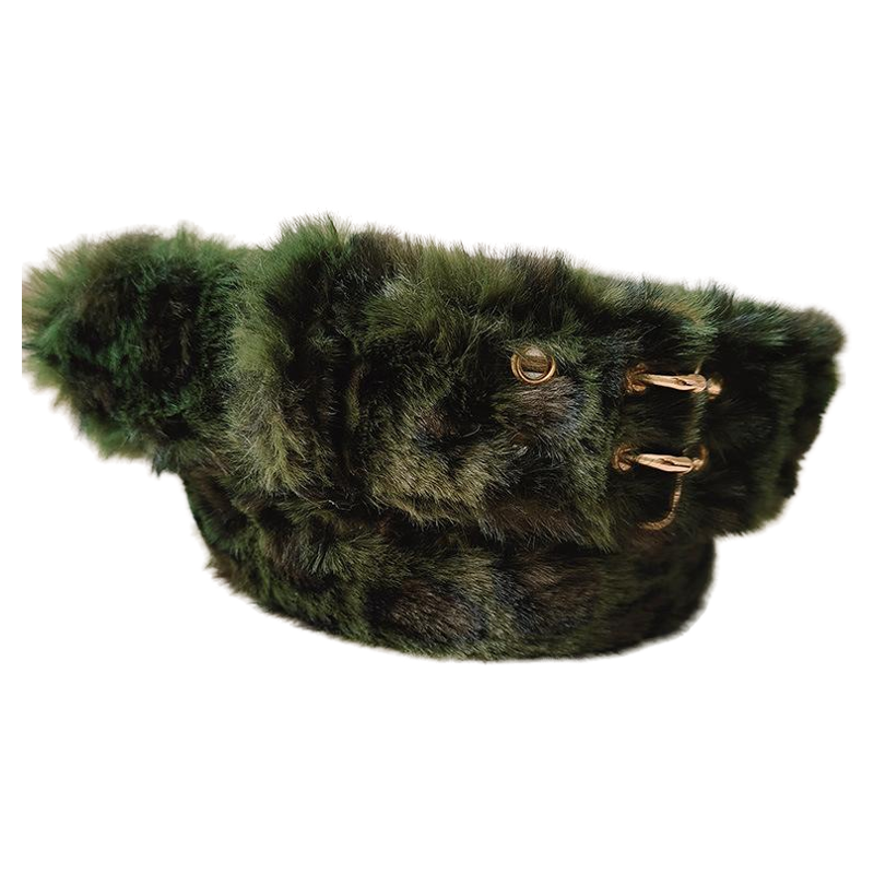 Leopard Fur Belt