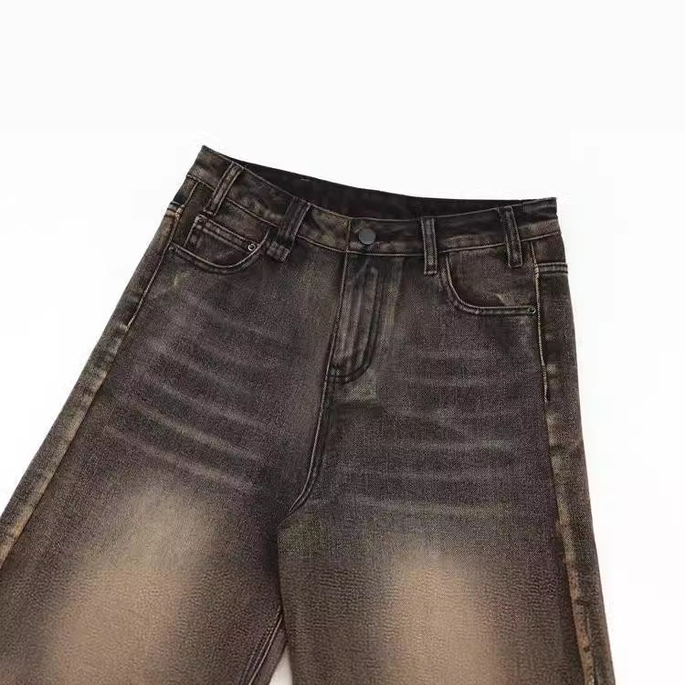 Washed Denim Shorts