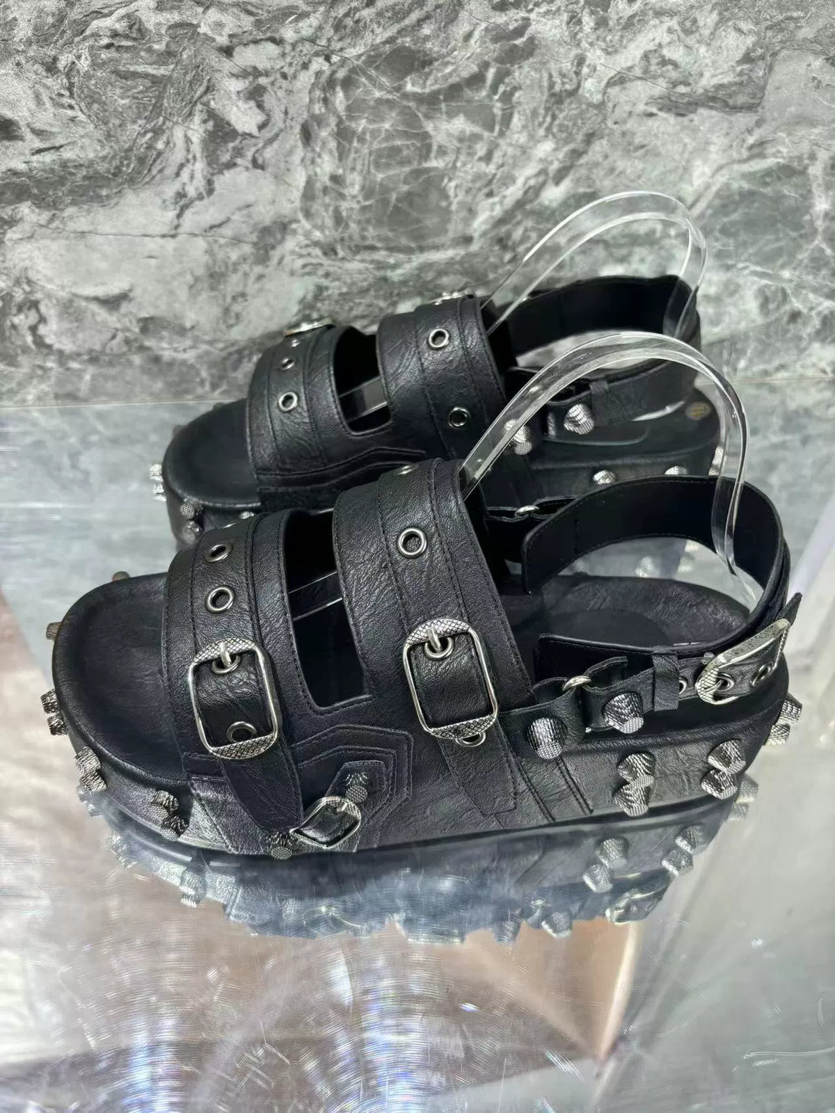 Studded Platform Sandals