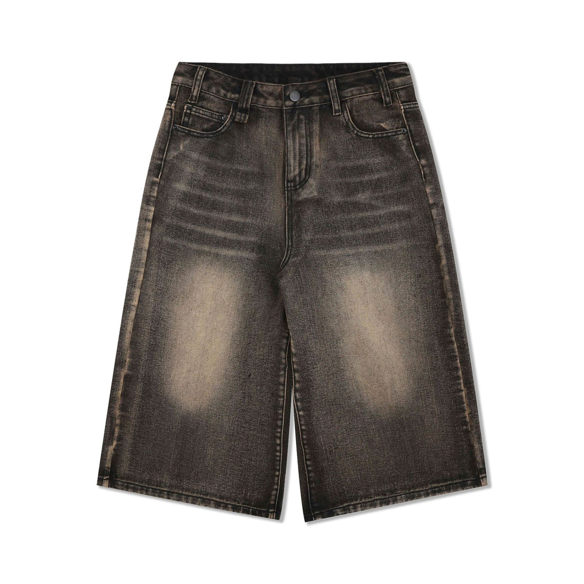 Washed Denim Shorts