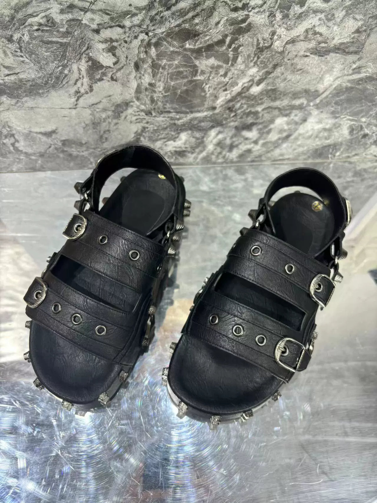 Studded Platform Sandals