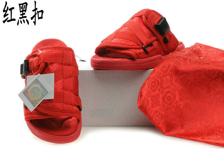 Red Buckle Slides